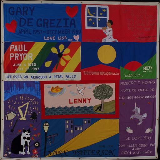 A panel from the AIDS Memorial Quilt