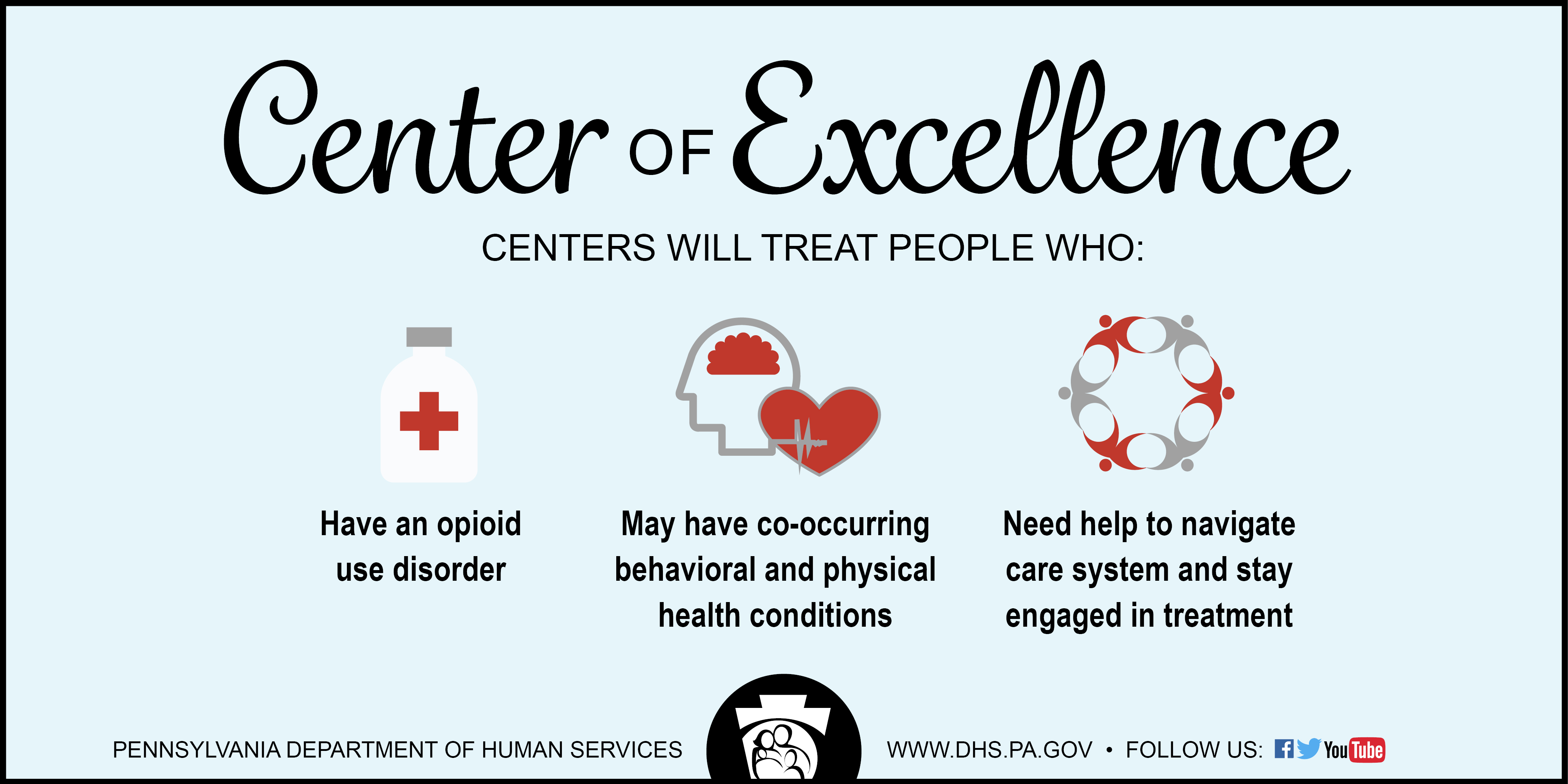 Center of Excellence for opioid treatment